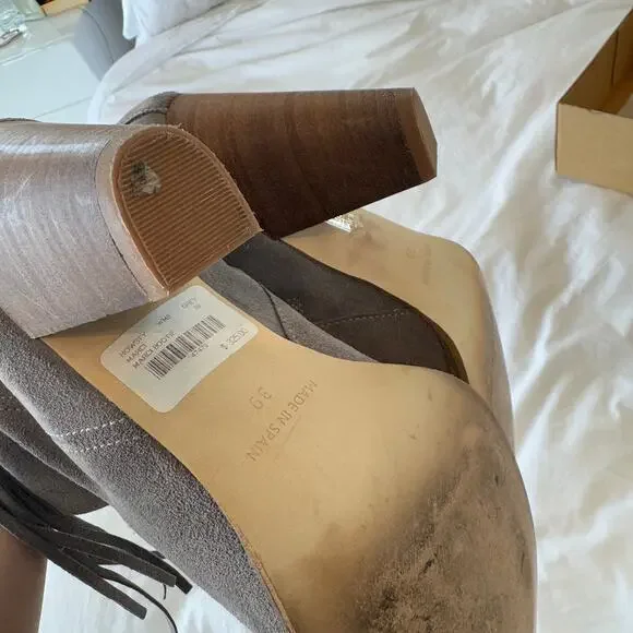 Howsty Marci Suede Western Bootie in Grey Size 39 - Picture 6 of 8